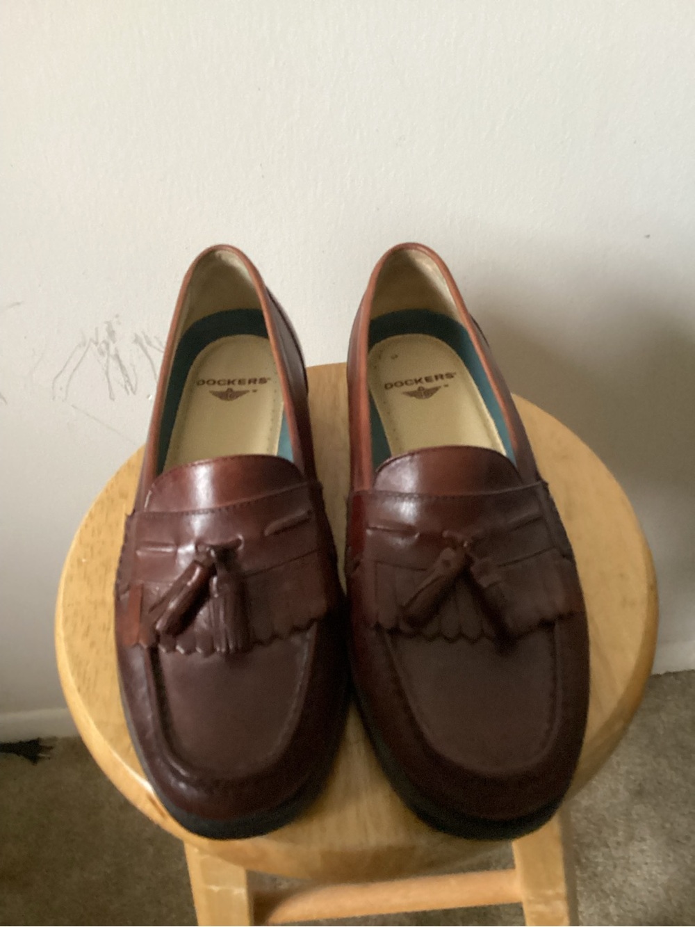 Dockers Men's Tassel Penny Loafers in Dark Brown